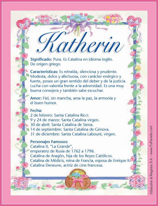 Nombre Katherin, Imagen Significado de Katherin