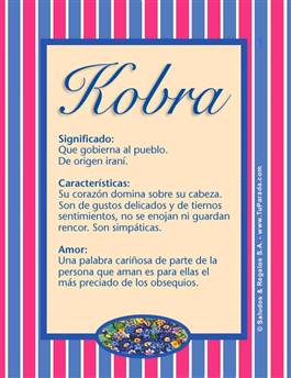 Significado del nombre Kobra