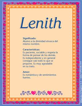 Significado del nombre Lenith