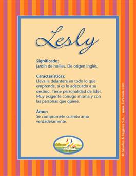 Significado del nombre Lesly