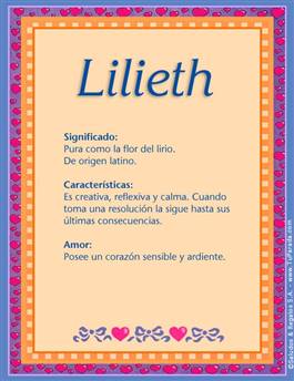 Significado del nombre Lilieth