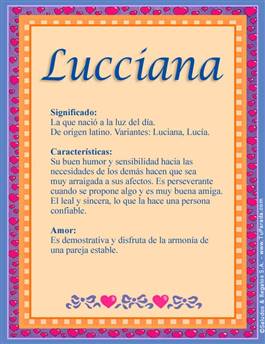 Significado del nombre Lucciana