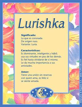 Significado del nombre Lurishka