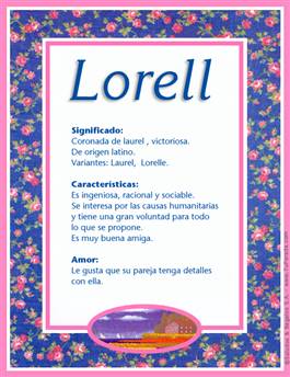 Significado del nombre Lorell