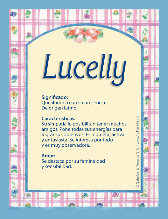 Nombre Lucelly, Imagen Significado de Lucelly