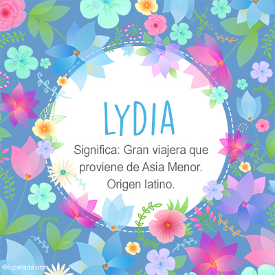 Significado Nombre Lydia