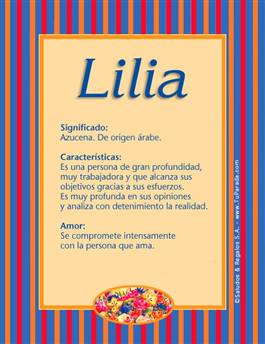 Significado del nombre Lilia