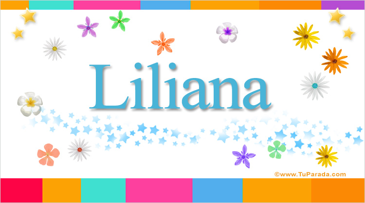 Liliana, tarjetas de Nombres populares de mujer