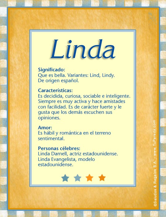 Tarjeta - Linda