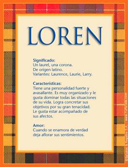 Significado del nombre Loren
