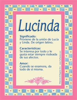 Significado del nombre Lucinda