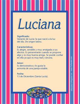 Nombre Luciana