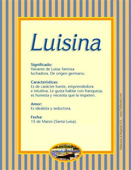 Significado del nombre Luisina