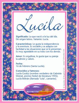 Significado del nombre Lucila