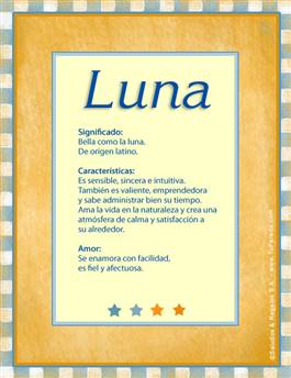 Significado del nombre Luna