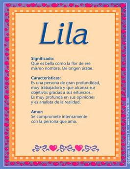 Significado del nombre Lila