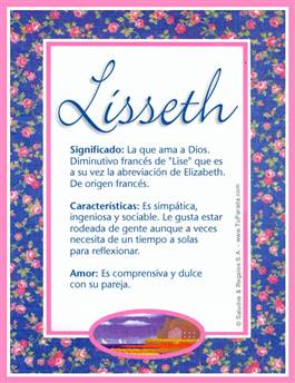 Significado del nombre Lisseth