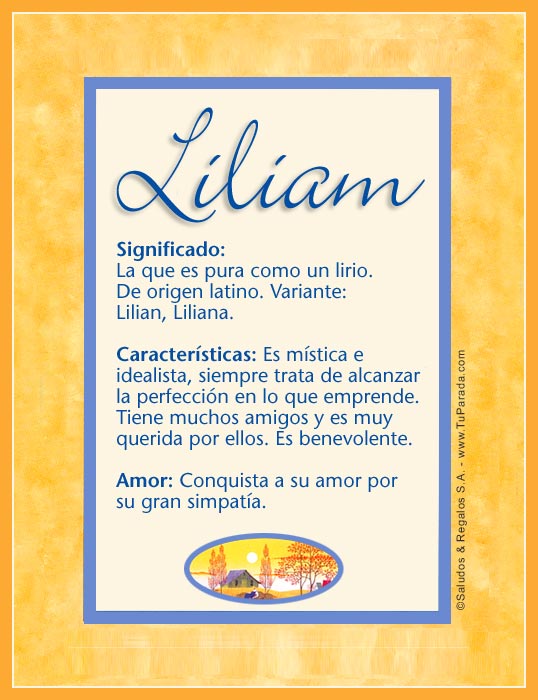 Tarjeta - Liliam