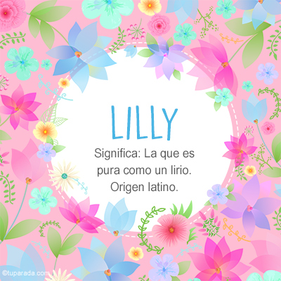 Significado Nombre Lilly