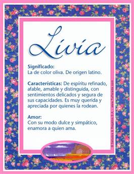 Significado del nombre Livia