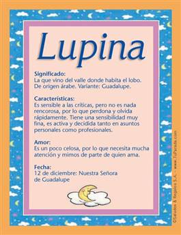 Significado del nombre Lupina