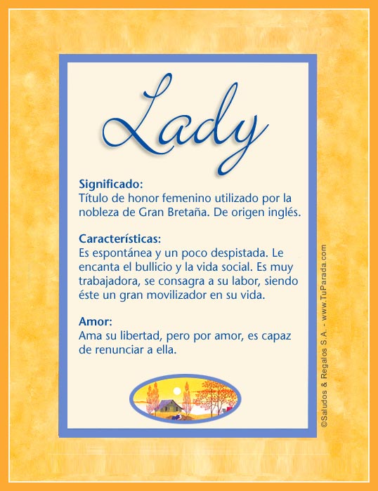 Tarjeta - Lady