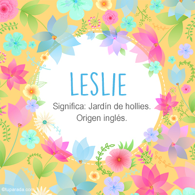 Significado Nombre Leslie