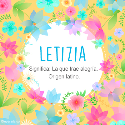 Significado Nombre Letizia