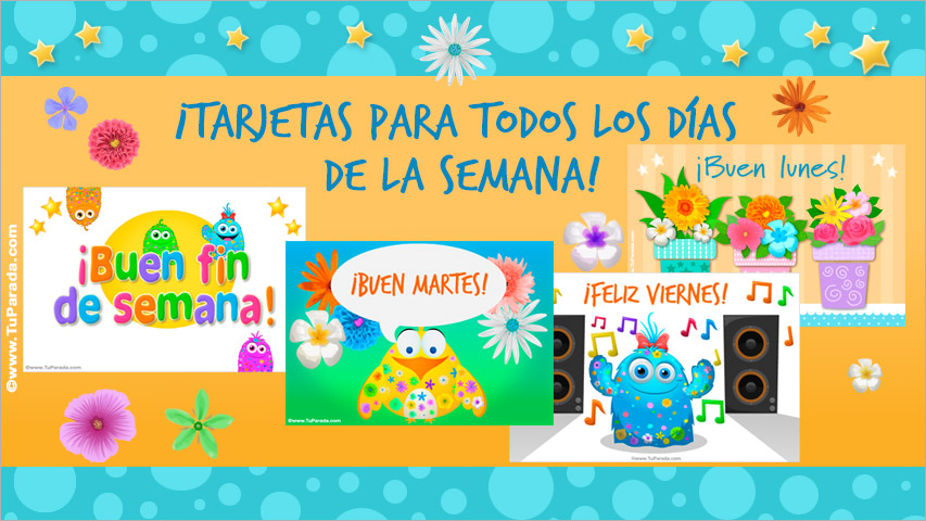 Tarjetas de  Días de la semana