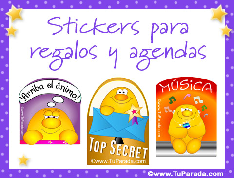 Tarjetas de Stickers para regalos y agendas