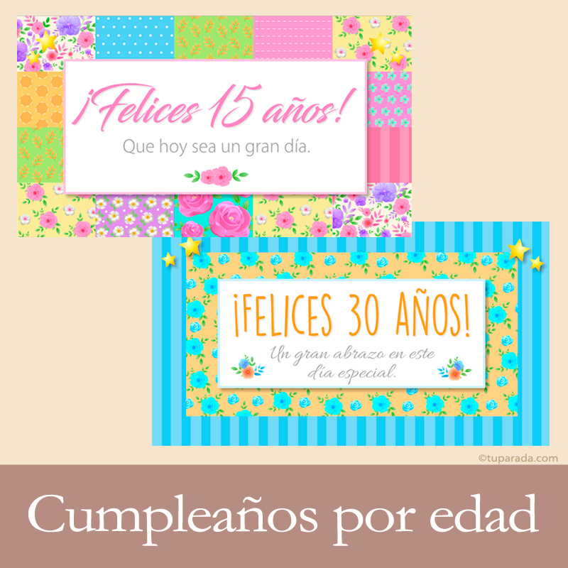 Tarjetas, postales: Cumpleaños Edad