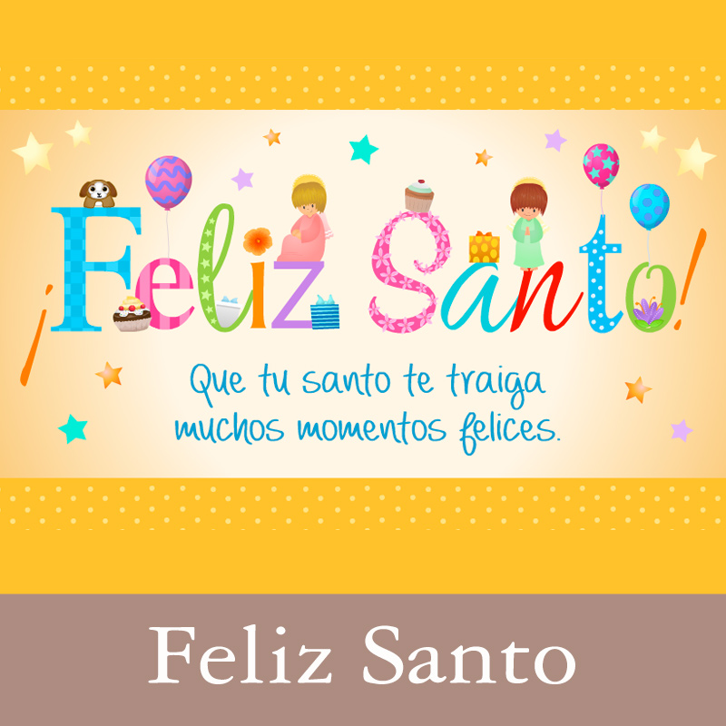 Tarjetas, postales: Feliz Santo