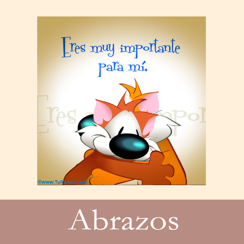 Tarjetas, postales: Abrazos