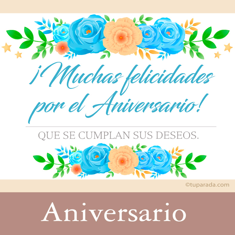 Tarjetas, postales: Aniversario