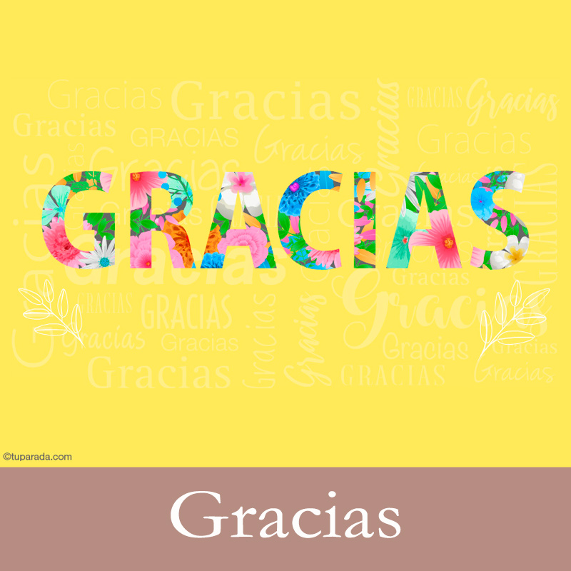 Tarjetas, postales: Gracias