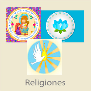 Tarjetas, postales: Religiones