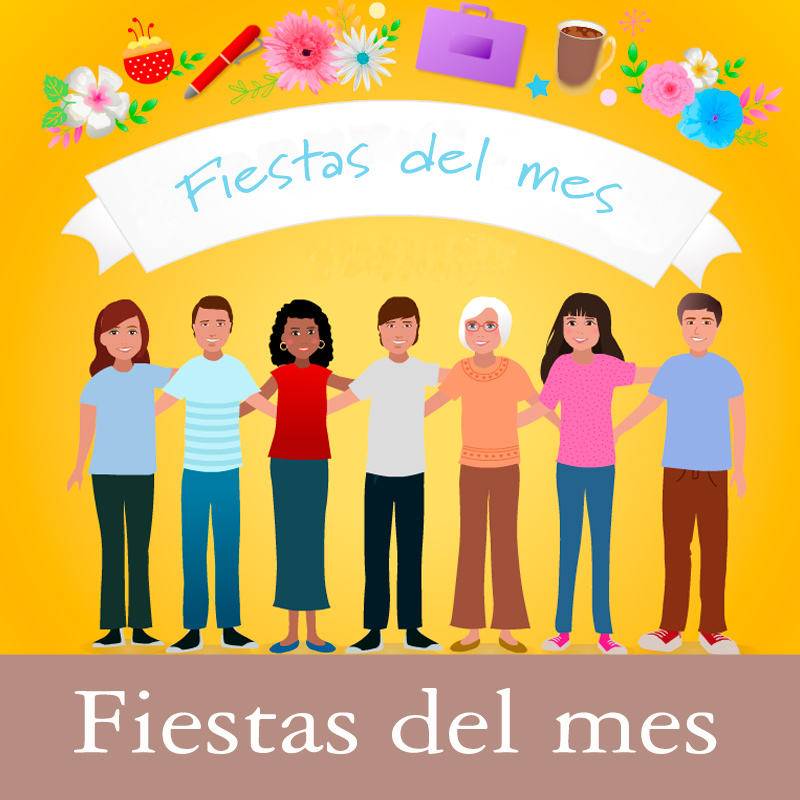 Tarjetas, postales: Fiestas del mes