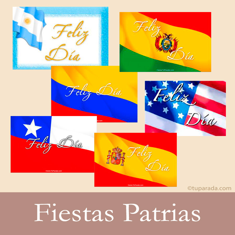 Tarjetas, postales: Fiestas patrias