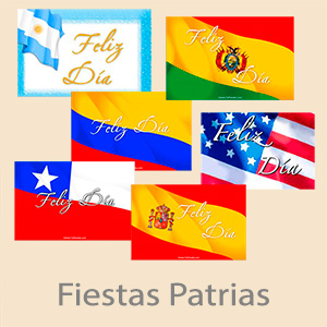 Tarjetas, postales: Fiestas patrias