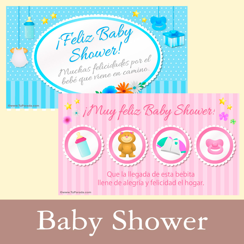 Tarjetas, postales: Baby Shower