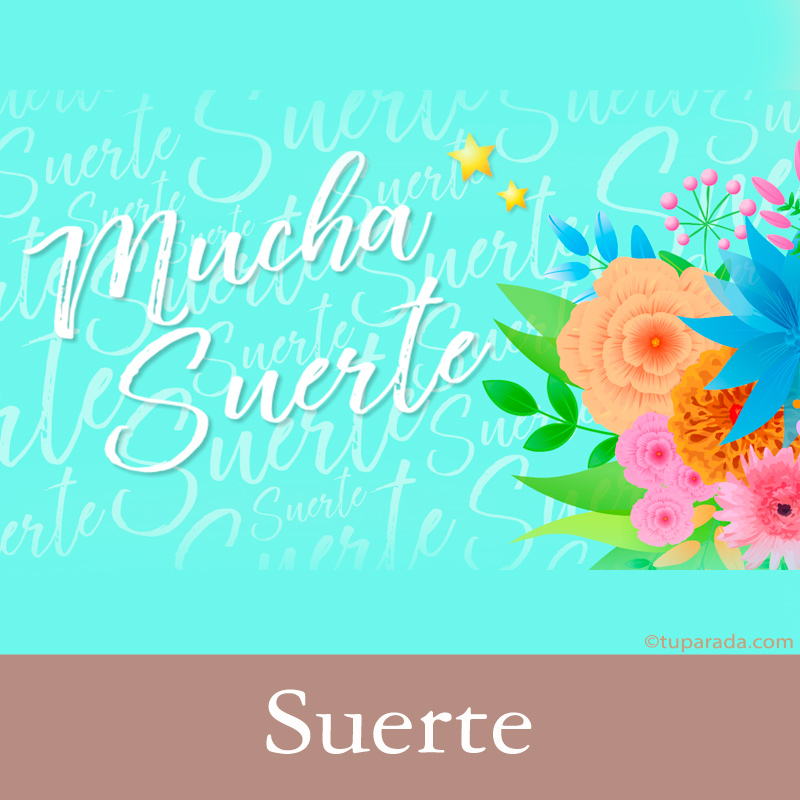 Tarjetas, postales: Suerte