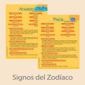 Tarjetas, postales: Signos del zodíaco