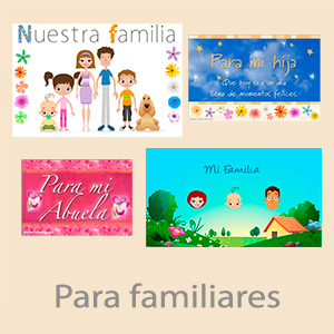 Tarjetas, postales: Familiares