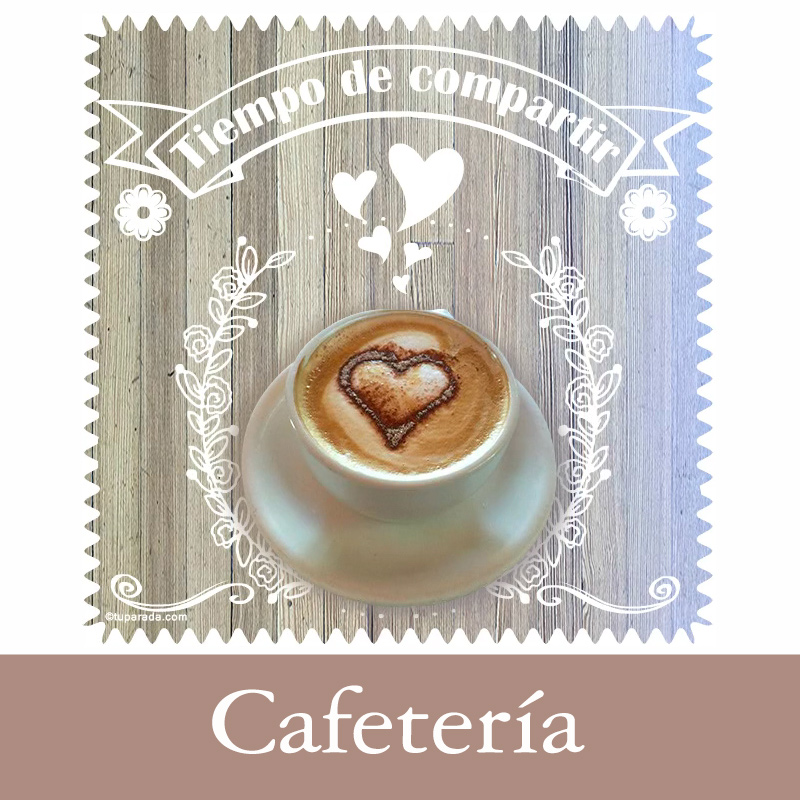 Tarjetas, postales: Cafetería