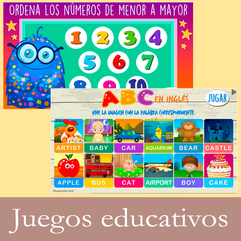 Tarjetas, postales: Juegos educativos