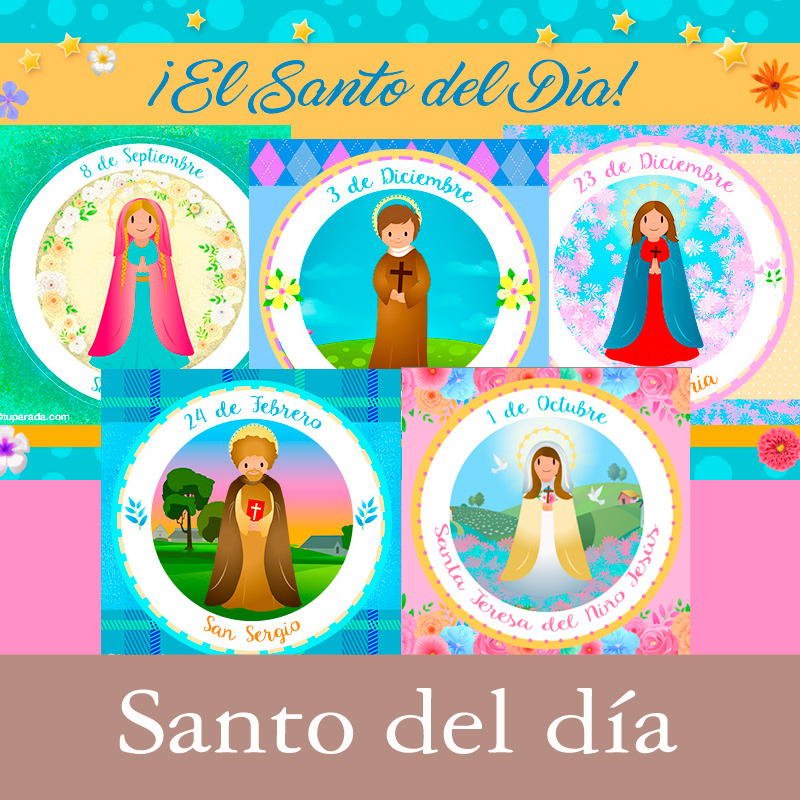 Tarjetas de  El Santo del Día