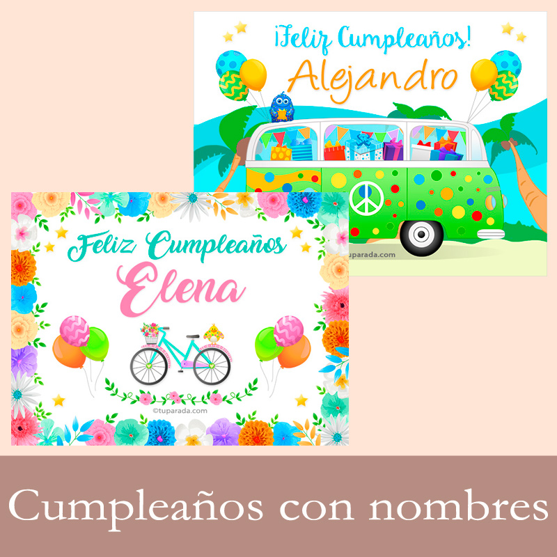 Tarjetas, postales: Feliz cumple con nombre