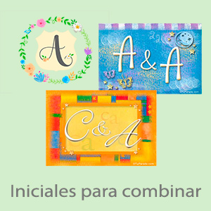 Tarjetas, postales: Iniciales de nombres