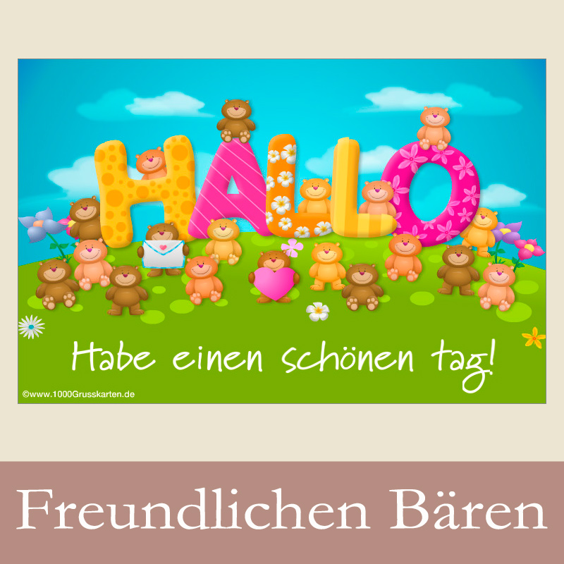 E-Cards: Freundliche Bären