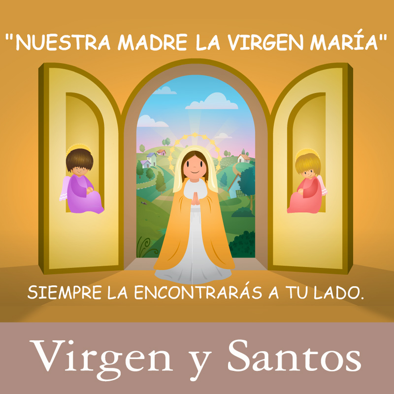 Tarjetas, postales: Virgen y Santos